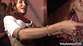 Slutty amateur babes show off their sexy tits porn video